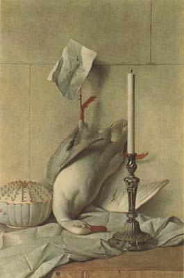 Jean Baptiste Oudry Still Life with White Duck (mk08) Sweden oil painting art